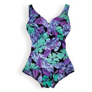 Maxine of Hollywood 80s Swimsuit One Piece Bathing Suit